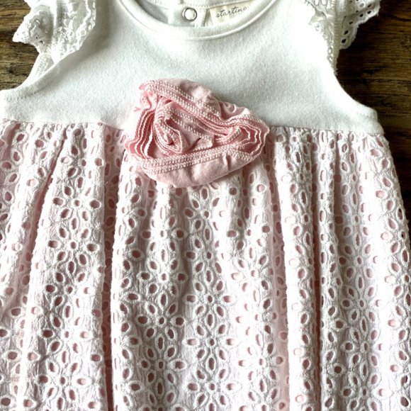 100% cotton eyelet‎ lace Infant Bubble 0-6 months - Picture 2 of 4